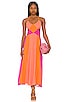 view 4 of 4 Cut-Out Dress in Coral Color Combo