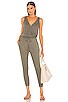 view 1 of 3 Paylynn Ribbed Jumpsuit in Heathered Olive