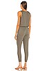 view 3 of 3 Paylynn Ribbed Jumpsuit in Heathered Olive