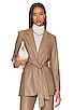 view 1 of 5 Bardot Vegan Belted Jacket in Taupe