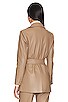 view 4 of 5 Bardot Vegan Belted Jacket in Taupe