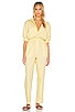 view 1 of 3 The Benjamine Jumpsuit in Pale Yellow