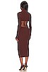 view 3 of 4 Banji Turtleneck Cut Out Midi Dress in Dark Brown