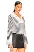 Laila Striped Half Zip Sweater, view 2 of 4, click to view large image.