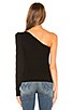 view 3 of 4 The One Shoulder Sweater in Black