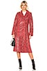 view 2 of 4 The Serpent Leather Trench Coat in Snake