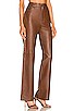 view 2 of 4 Mila Leather Boot Cut Pant in Brown