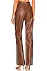 view 3 of 4 Mila Leather Boot Cut Pant in Brown