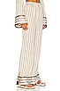 view 3 of 8 The Rosie Pant in Brown & Ivory Stripe