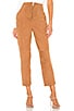 view 1 of 4 Ansley Leather Pant in Nude Camel