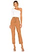 view 4 of 4 Ansley Leather Pant in Nude Camel