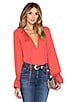 view 1 of 5 The Boho Blouse in Red Orange