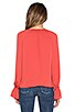 view 3 of 5 The Boho Blouse in Red Orange