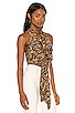 view 2 of 4 The Kathryn Top in Tan Abstract Tiger