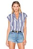 view 1 of 4 The Safari Crop Top Blouse in Sailor Stripe