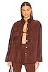 view 1 of 4 Suede Leather Shacket in Brown