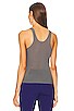 view 3 of 4 Sheer Double Racer Tank in Smoke Grey