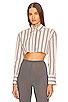 view 1 of 4 Maureen Cropped Top in Pink Baron Stripe