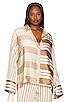 view 2 of 8 The Katy Blouse in Brown & Ivory Stripe