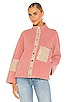 view 2 of 5 Callie Contrast Fleece Jacket in Pink & Beige