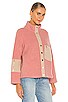 view 3 of 5 Callie Contrast Fleece Jacket in Pink & Beige