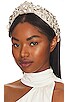 view 1 of 3 Rectangle Crystal Knotted Headband in Silver