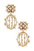 Swarovski Birdcage Earrings, view 2, click to view large image.