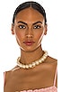 Braided Pearl Collar Necklace, view 1, click to view large image.