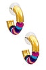 view 1 of 3 Camilo Beaded Hoop Earring in Riviera Rainbow