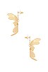 view 2 of 2 Metal Paper Lily Earrings in Gold