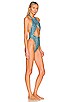 The Mustang One Piece in Turquoise Python, view 2 of 3, click to view large image.
