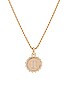 view 2 of 3 Gothic Initial Charm Necklace in Gold