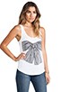 Bessy Stripe Bow Tank, view 2 of 4, click to view large image.