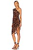 view 3 of 4 Milou One Shoulder Maxi Dress in Animal Impression