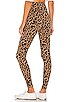 Leopard Zipper Legging, view 3, click to view large image.