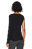 view 3 of 4 SIA RUCHED ONE SHOULDER RIB TOP 탑 in Black