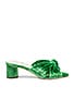 view 1 of 5 Celeste Mid Heel Knot Slide in Emerald
