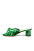 view 5 of 5 Celeste Mid Heel Knot Slide in Emerald