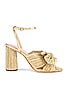 view 1 of 5 Camellia Pleated Knot Sandal in Gold
