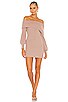 Mini Off Shoulder Knit Dress, view 1, click to view large image.