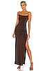 view 1 of 3 Odessa Gown in Espresso Brown