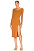 view 1 of 3 Corinne Midi Dress in Ginger Brown