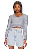 view 1 of 4 Galina Cropped Pullover in Steel Blue