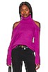 view 2 of 4 Turin Backless Turtleneck Pullover in Bright Purple