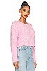 view 2 of 4 Mandy Shaggy Cropped Sweater in Baby Pink