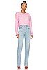 view 4 of 4 Mandy Shaggy Cropped Sweater in Baby Pink