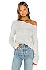 view 1 of 5 Alayah Off Shoulder Sweater in Grey