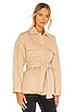 view 3 of 5 Belted Utility Fleece Jacket in Light Beige