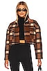 view 1 of 4 Lovers + Friends Roxy Cropped Shacket in Brown Plaid