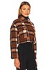 view 2 of 4 Lovers + Friends Roxy Cropped Shacket in Brown Plaid